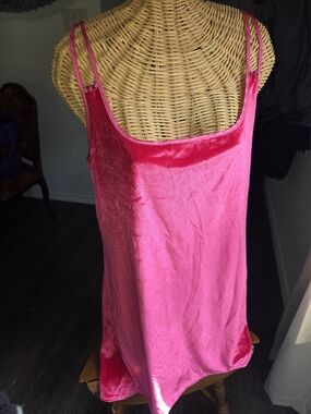 Vintage Pink Velvet Slip Dress - Expressions By California Dynasty
